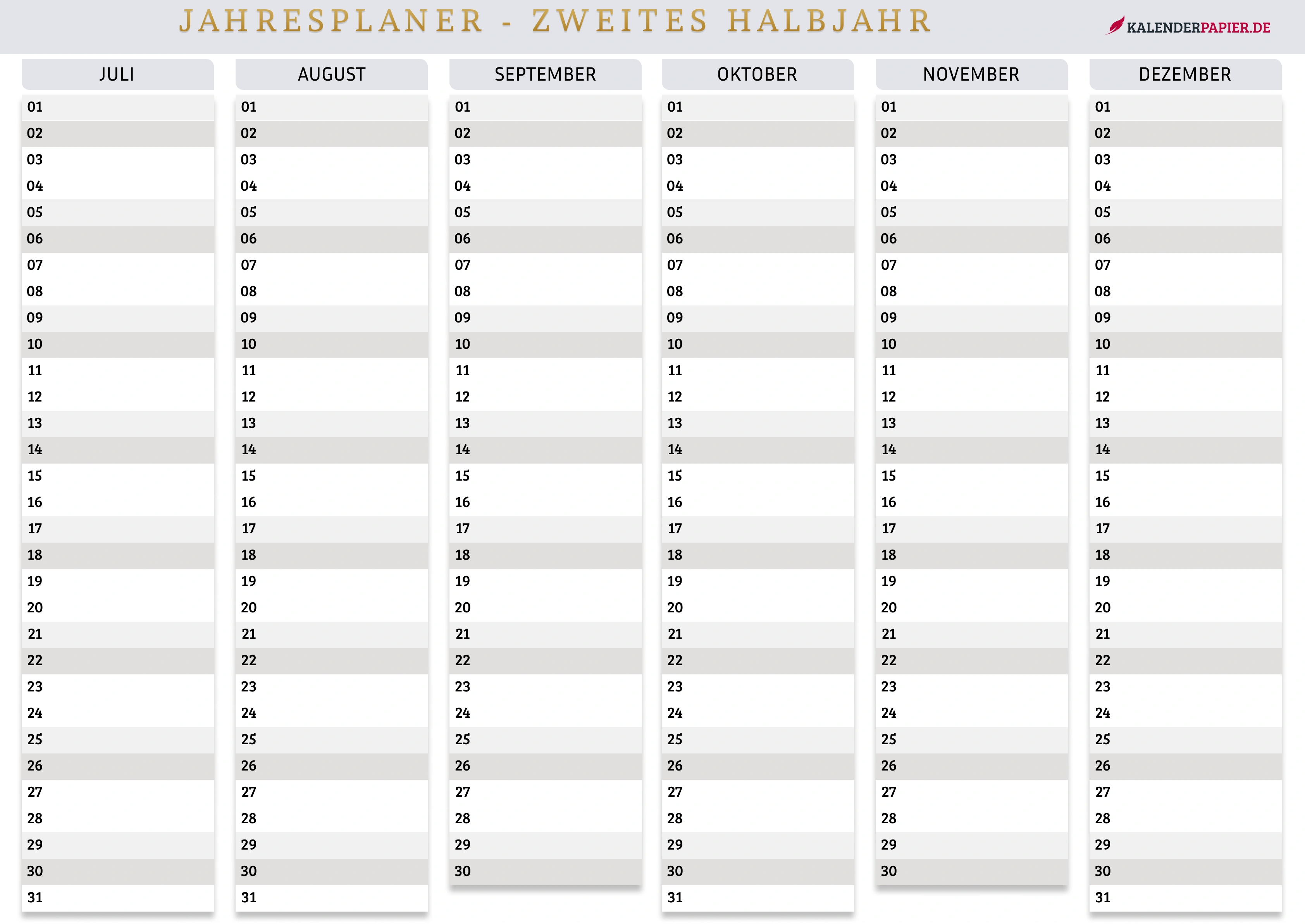 Minimalistisches Grau – Zweites Halbjahr