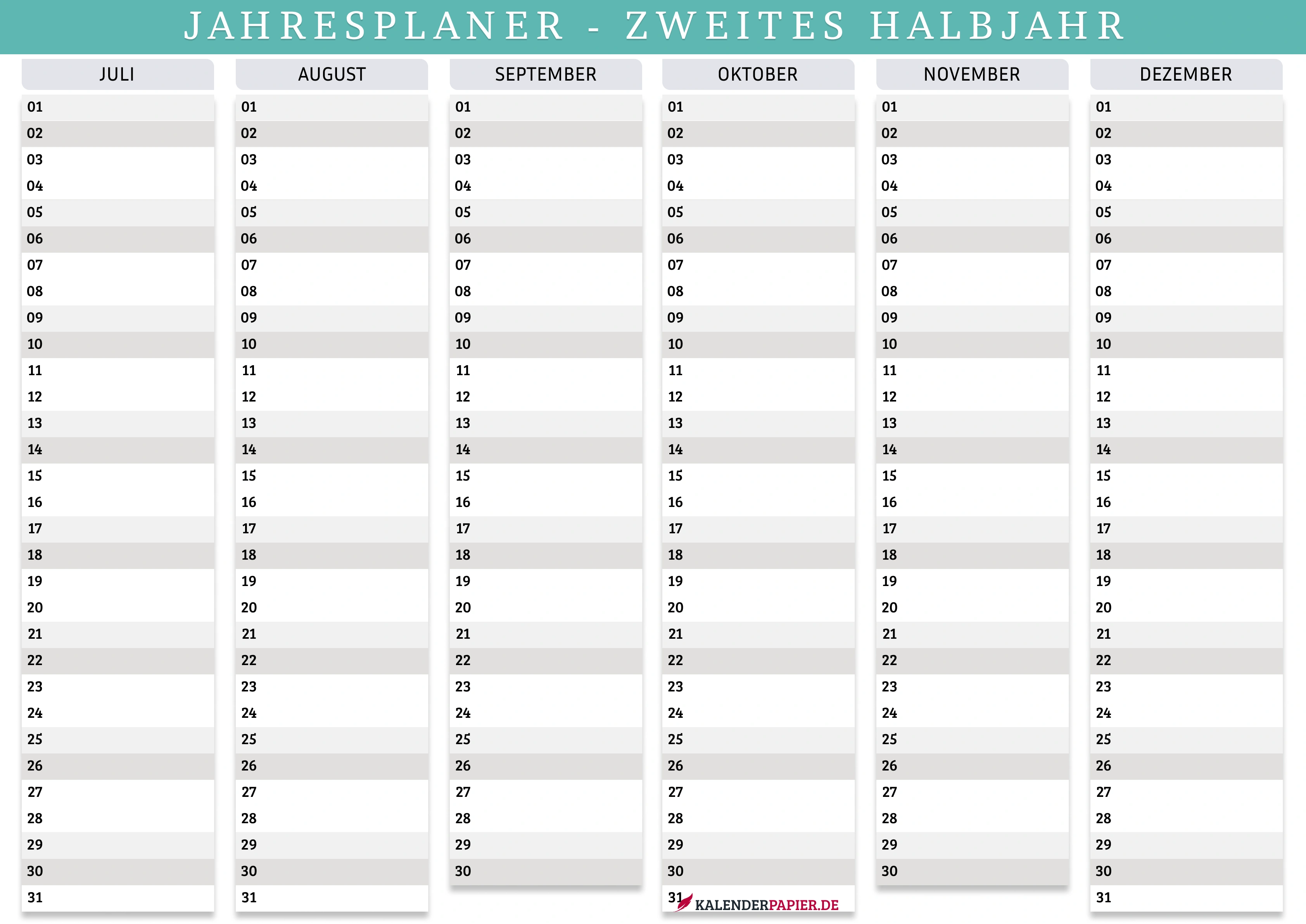 Salbeigrün – Zweites Halbjahr