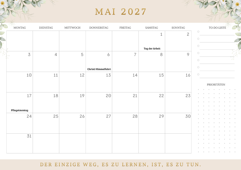 Kalender Mai 2027