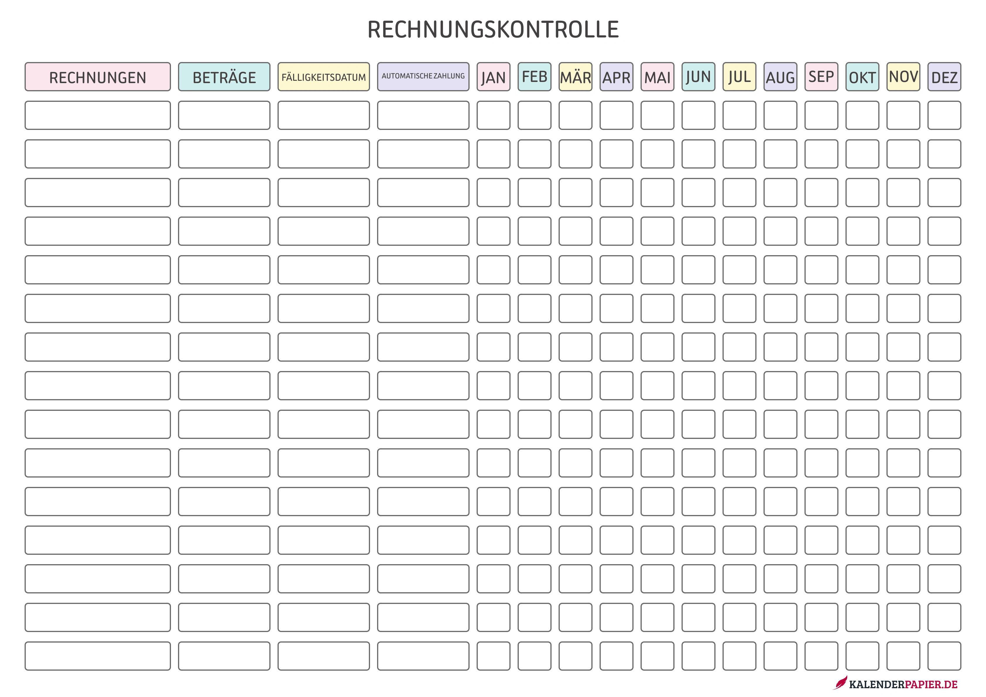 monatsplaner 2026 mit Feiertagen Deutschland