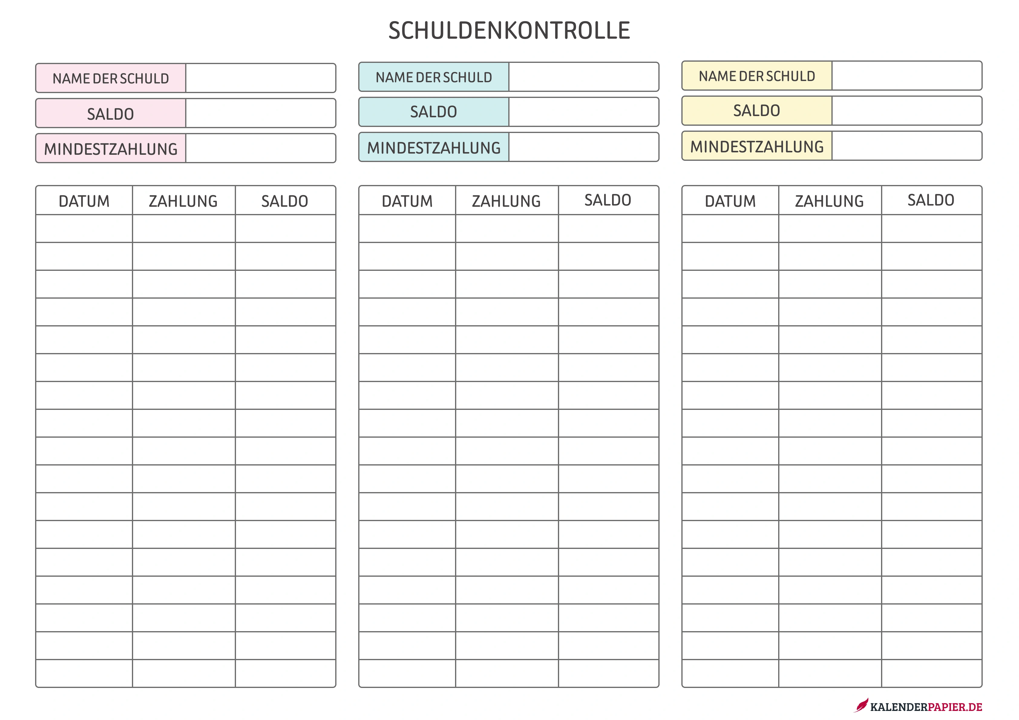monatsplaner 2026 mit Kalenderwochen