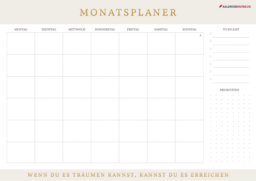 monatsplaner 2026 mit Feiertagen Deutschland