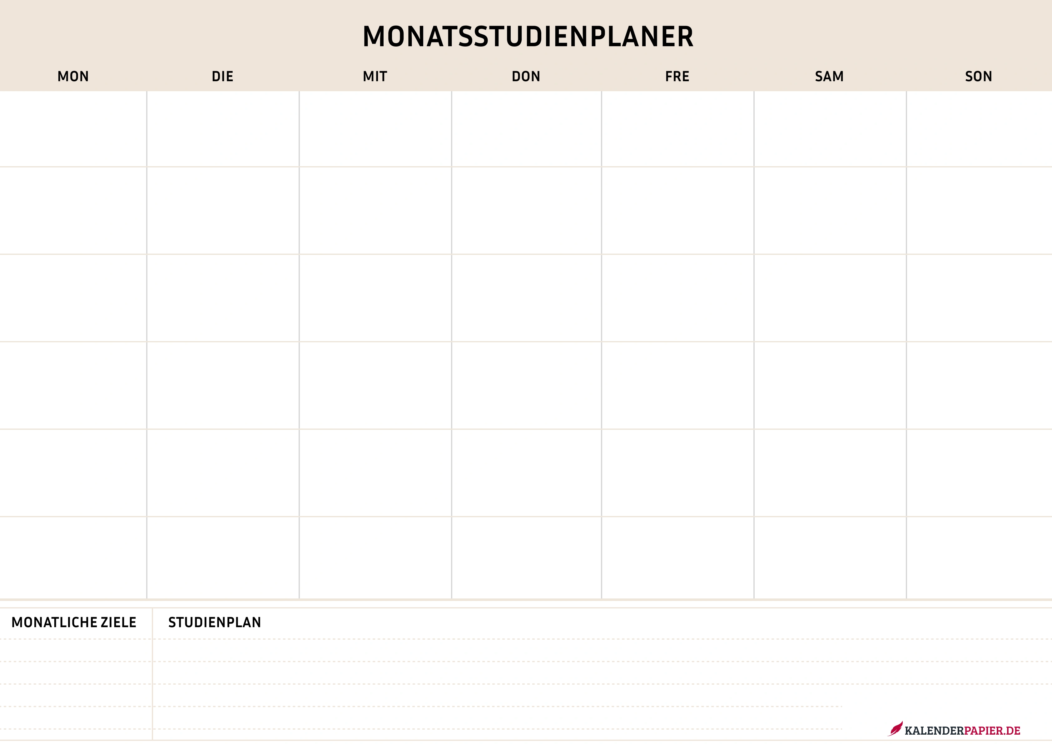 monatsplaner 2026 mit Mondphasen