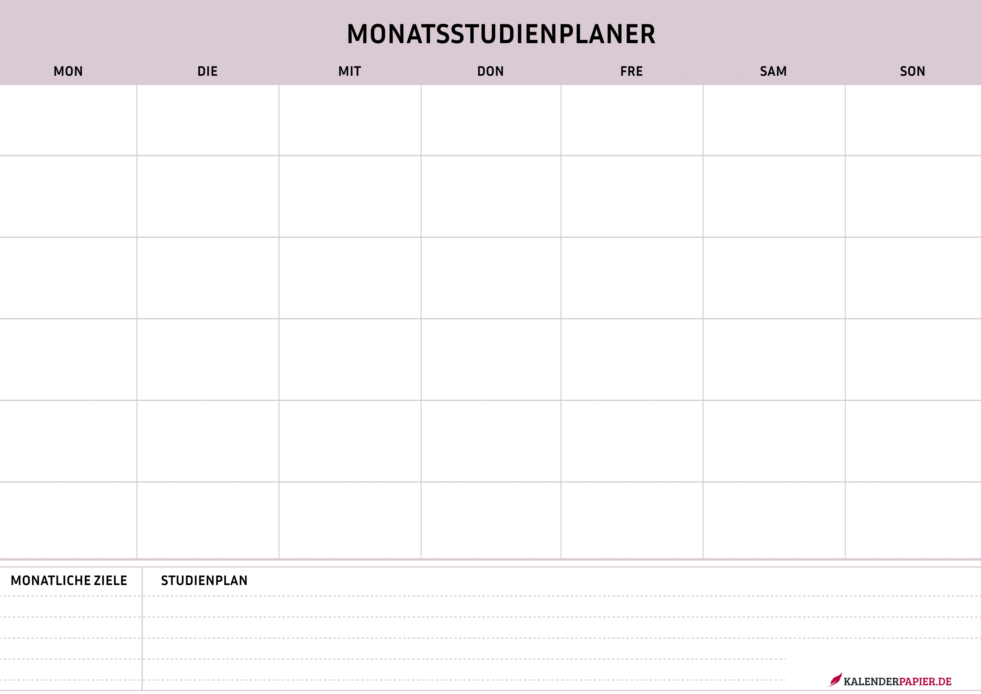 monatsplaner 2026 mit Mondphasen