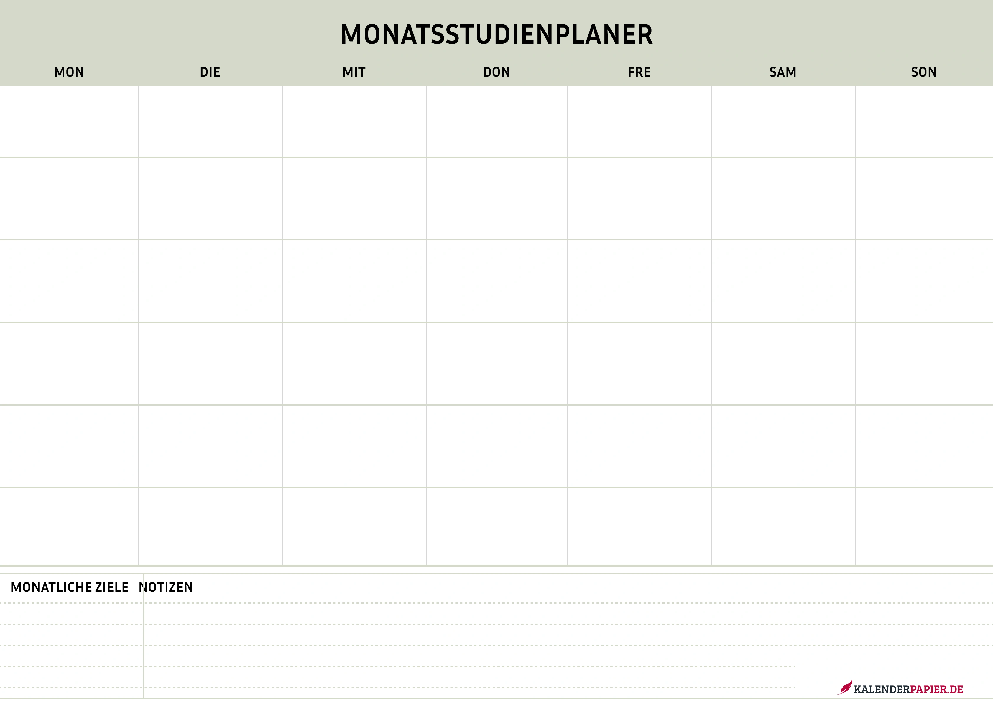 monatsplaner 2026 mit Mondphasen