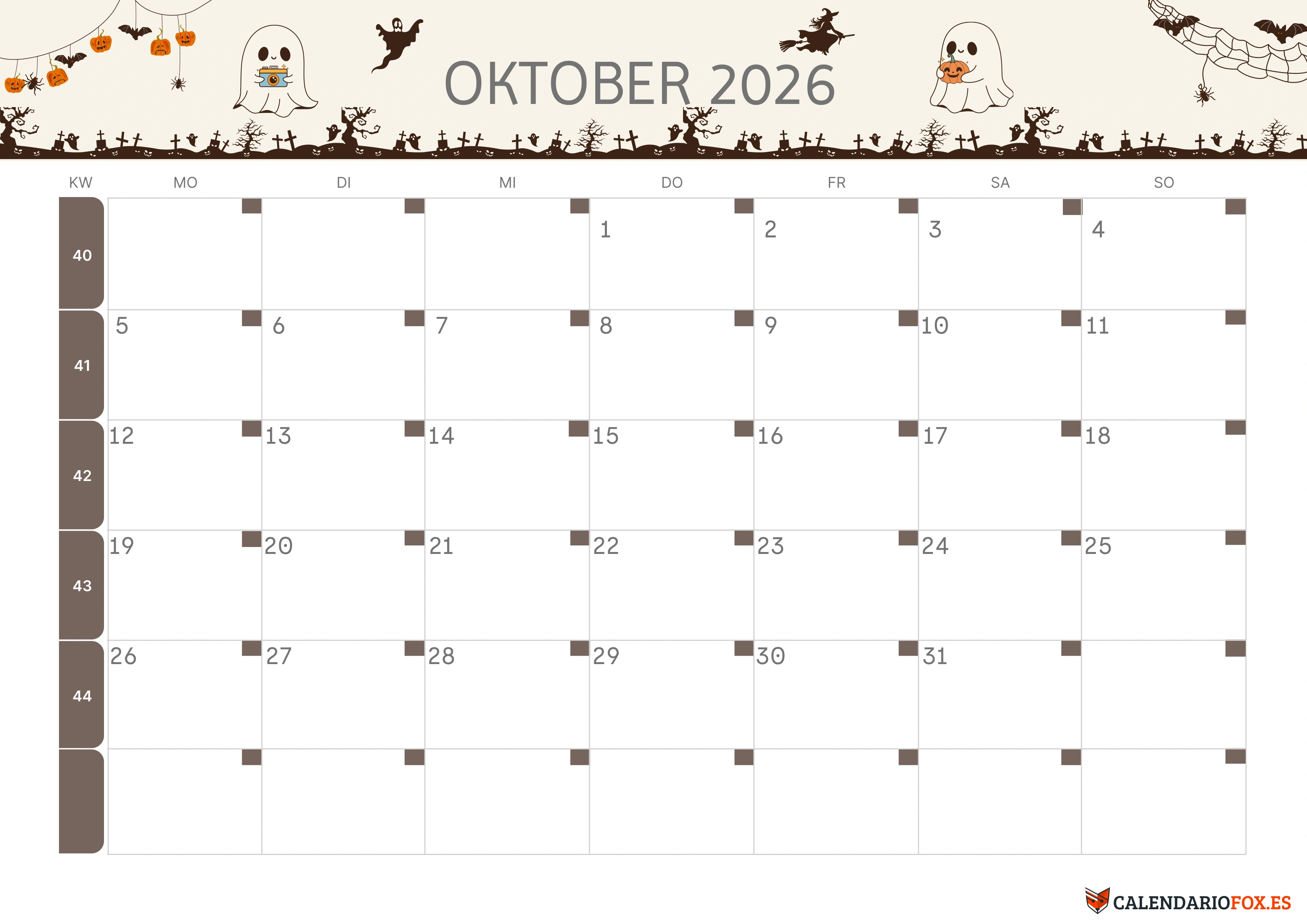 Semesterkalender 2026 Erstes Halbjahr Ästhetisch