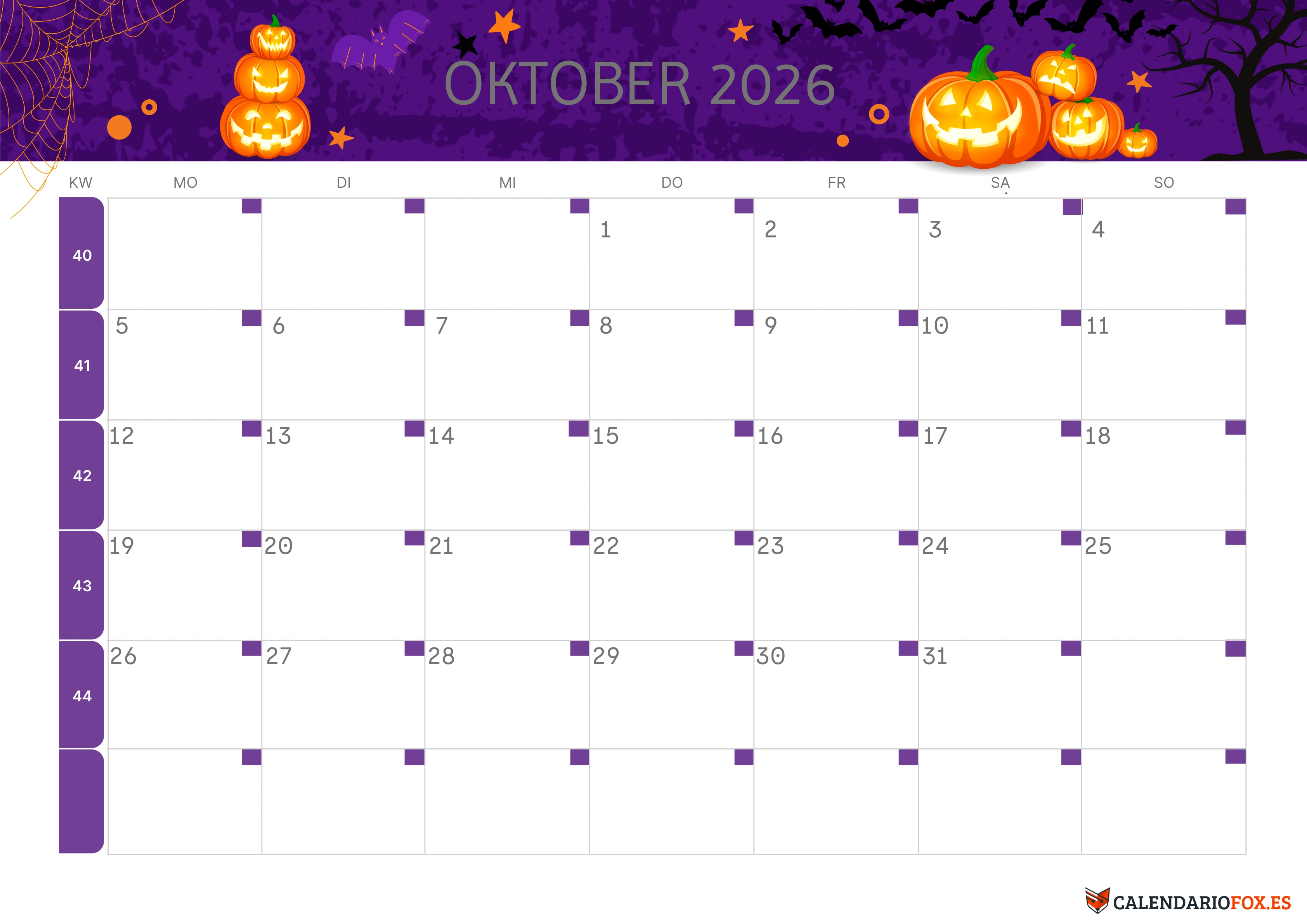 Semesterkalender 2026 Erstes Halbjahr Ästhetisch