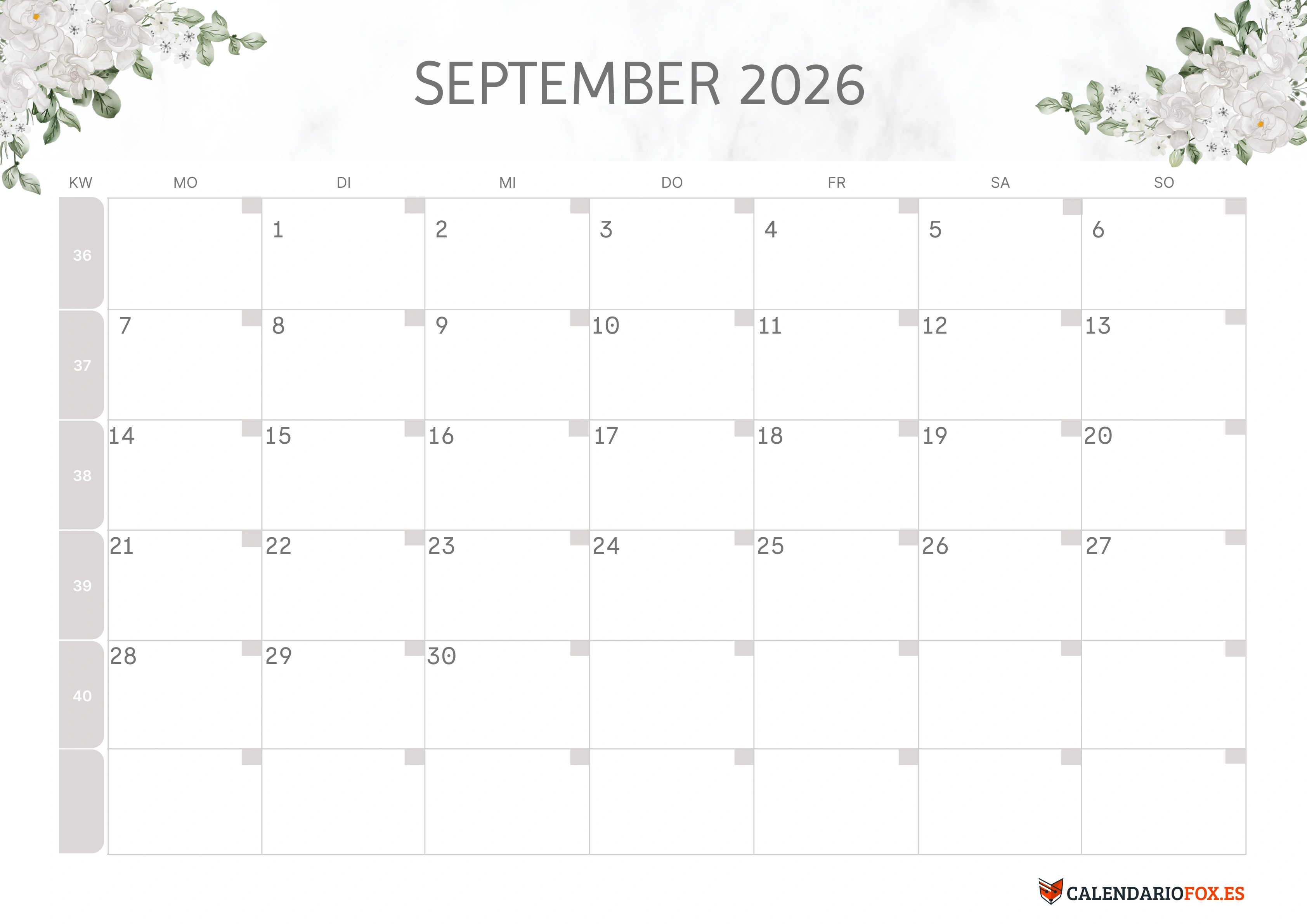 Semesterkalender 2026 Erstes Halbjahr Farbenfroh